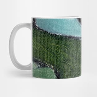 Green Cyan Abstract Art Mug